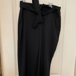 A New Day Tie Front Straight Leg Trouser, Black